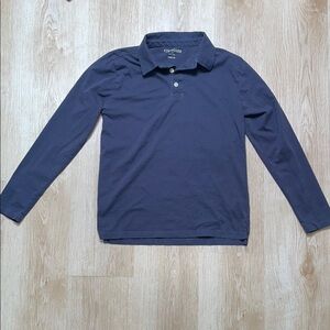 Crewcuts Long Sleeve Polo Style Shirt Boy’s Size 12 Navy Blue